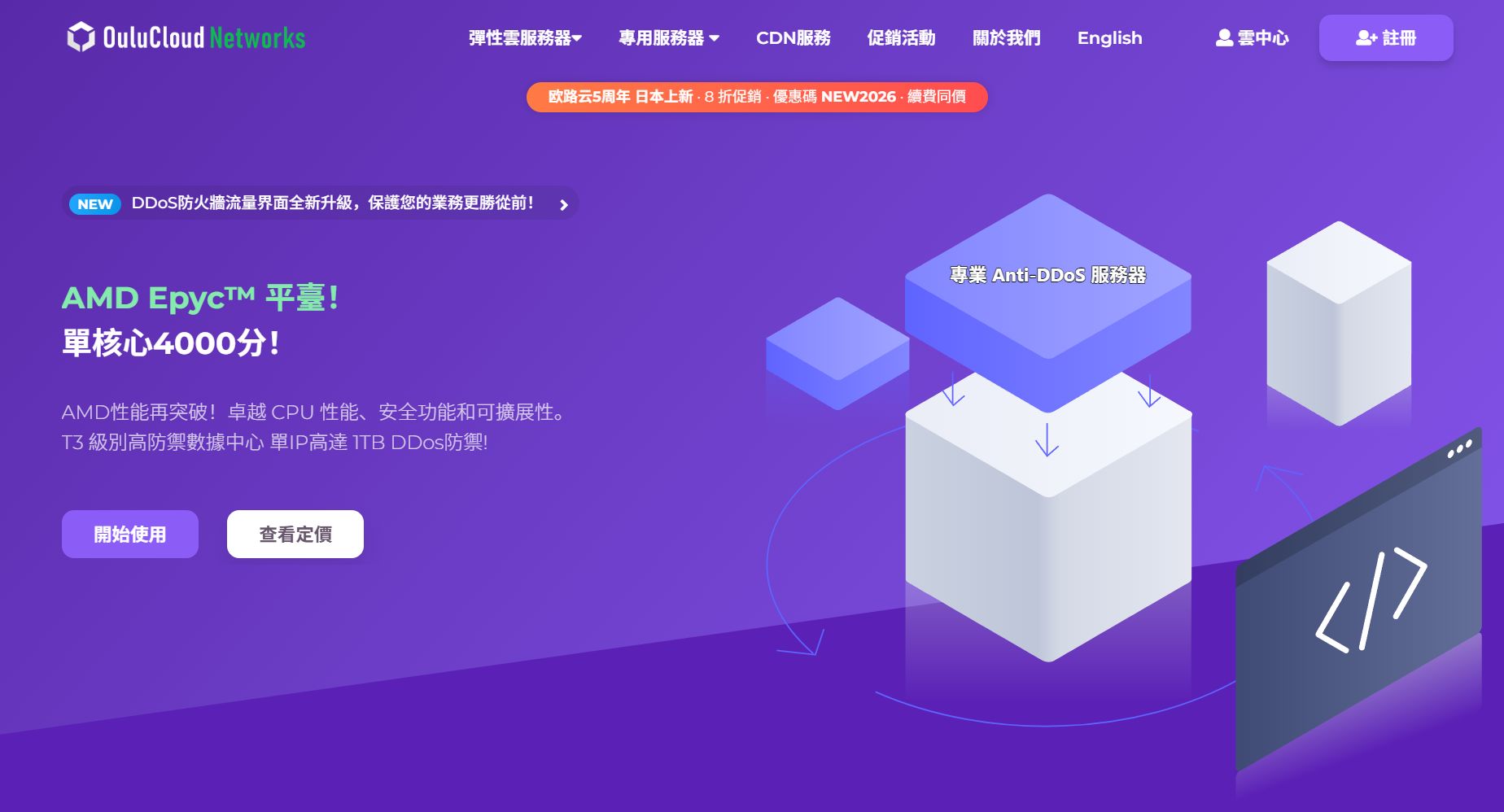 OuluCloud便宜高配VPS 全球高防云服务器优惠
